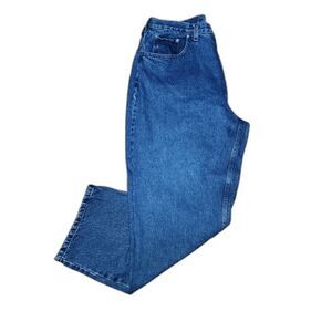 Chaps Style‎ 39370 Medium Wash 100% Cotton Relaxed Fit Jeans Men's Size 40X30